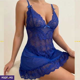 Royal Blue Lace Lingerie Set 2pc Spaghetti Strap Size M Sri Lanka  Online for none