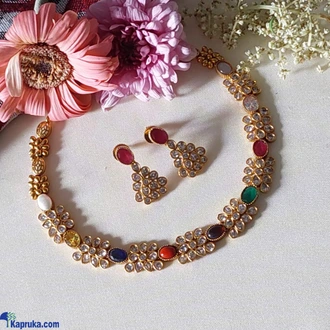 NAVARATNA MAJESTY CHOKER - Sindu`s Collections.lk - Women`s Jewe  Online for none