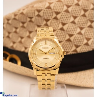 Citizen Gent`s Gold Colour Watch With A Golden Dial And A Sapphi  Online for none