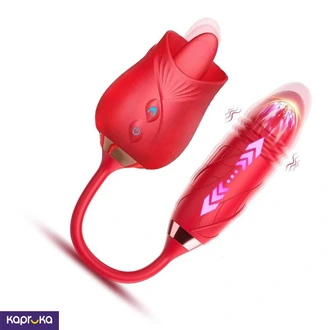 Powerful Licking Rose Egg Vibrator Nipples Clitoris Sucker Thrus  Online for none