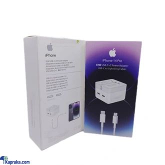 Iphone 14 Pro 50W USB-C+C Power Adapter With USB-C To Lightning  Online for none