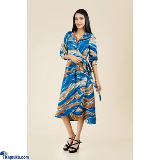 LOVELY THREADS WRAPPED MID DRESS  Online for none