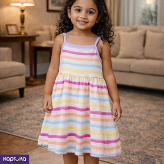 Colorful Stripe Frock 4 to 5 years Buy Clothing and Fashion Online for specialGifts