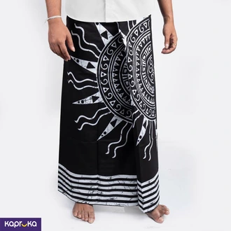 White Mandala Sun Sarong  Online for none