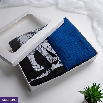 White Elephant Sarong With A Blue Towel Buy Handlooms Online for CLOTHING