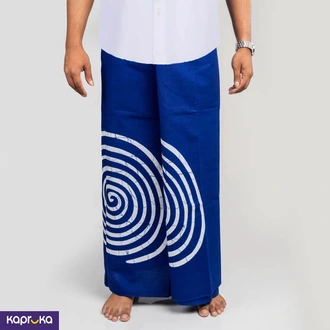 White Spiral Design In Blue Sarong Buy Clothing and Fashion Online for specialGifts