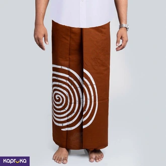 White Spiral Design In Brown Sarong Buy Clothing and Fashion Online for specialGifts