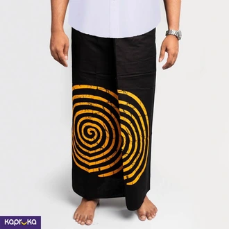 Gold Spiral Design In Black Sarong Buy Clothing and Fashion Online for specialGifts