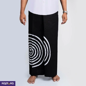 White Spiral In Black Sarong Buy Clothing and Fashion Online for specialGifts