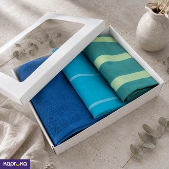 Blue Towel N Sarong Duo Buy Handlooms Online for specialGifts