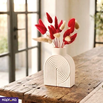 Nordic Modern Striped Gift Vase With Dried Pampas Buy Household Gift Items Online for specialGifts