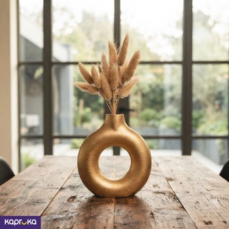 Nordic Modern Round Gift Vase With Dried Pampas Buy Household Gift Items Online for specialGifts
