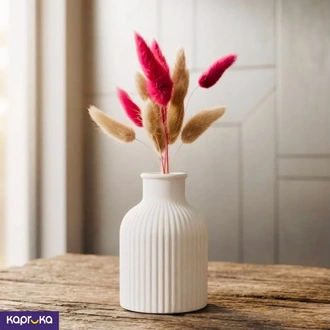 Nordic Striped Gift Vase With Dried Pampas Buy Household Gift Items Online for specialGifts