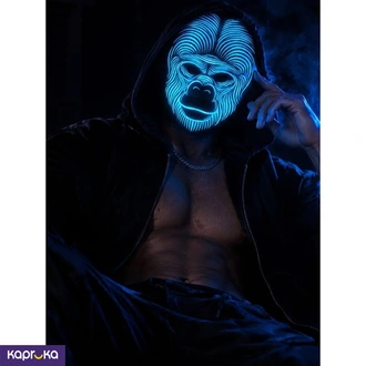 Glow Rilla LED Mask for Halloween - Gorilla Face Costume  Online for none