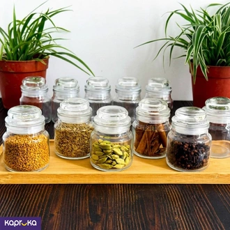 Glass Spice Bottle 6 Pcs Set - Airtight Jars 90ml Sri Lanka  Online for none
