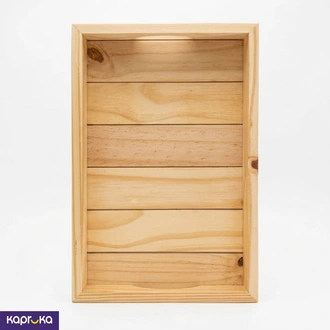 Handcrafted Pine Wood Serving Tray Organizer 13x8.5 Sri Lanka  Online for none