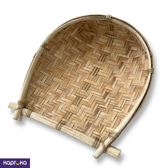Sri Lankan Kulla Handmade Traditional Cane And Bamboo Winnowing Tray 13 X 12 Inch  Online for none