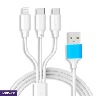 3 in 1 USB Fast Charging Cable - Micro USB, Lightning, Type-C  Online for none