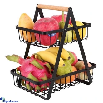 2 Tier Iron Fruit Basket With Handle  Online for none