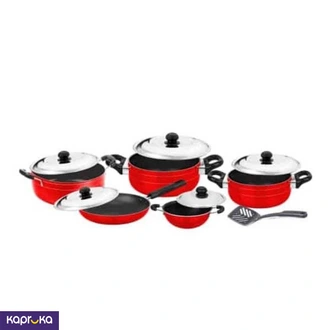 Wipro 11pcs Cookware Set With Stainless Steel Lid Wpgss11pcs  Online for none