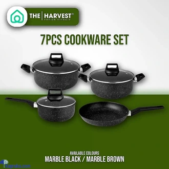 THE HARVEST NONSTICK - 7PCS COOKWARE SET  Online for none