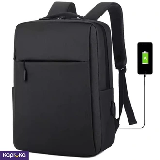 Executive Water-resistant Black Laptop Backpack With Multi-compa  Online for none