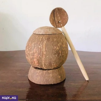 Salt Storage Coconut Container Set Ceylon Natural Things  Online for none