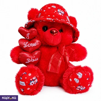 Red I Love You Teddy Bear With Hat 30cm  Online for none