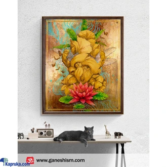 Helicity by Mahen Chanmugam - 16x20 Inch Rolled Canvas Print of Lord Ganesha - Vibrant Spiritual Artwork, Ideal for Home, Office, or Meditation Space - Unique Gift for Art and Nature Enthusiasts Buy Ganeshism Online for HOUSEHOLD