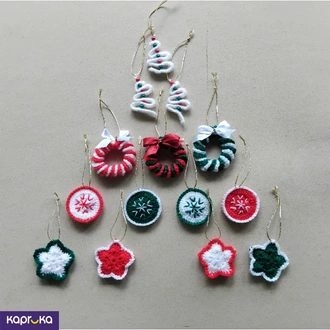 Crochet Christmas Tree Decorations Set Buy Household Gift Items Online for specialGifts