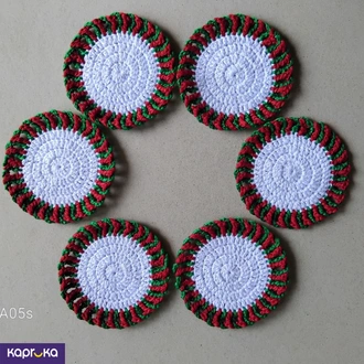 Crochet Christmas Coasters Set Of 6 Buy Household Gift Items Online for specialGifts
