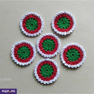 Crochet Christmas Coasters Set Of 6 Buy Household Gift Items Online for specialGifts