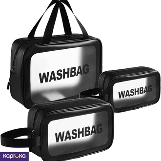 3 Pcs Makeup Cosmetic Bag Transparent Travel Wash Bag For Women  Online for none