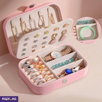 Jewellery Organizer Pu Leather Magnetic Buckle Portable Storage Box Case With Dividers Container Buy Fashion | Handbags | Shoes | Wallets and More at Kapruka Online for specialGifts