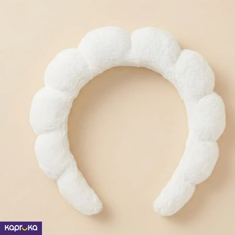 White Bubble Spa Headband Puffy Cloud Hair Band For Skincare And  Online for none