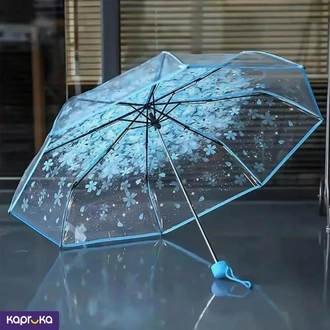 Transparent Folding Umbrella Cherry Blossom Fashionable Umbrella  Online for none