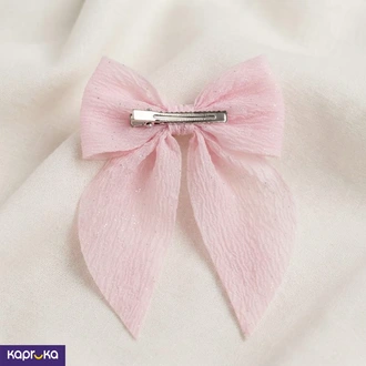 Large Pink Sparkle Hair Bow Barrette 30cm Hair Clip With Long Ta  Online for none