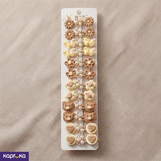 Stone Hair Clips for Girls - 6 Pairs Mini Kawaii Clips, Gold  Online for none