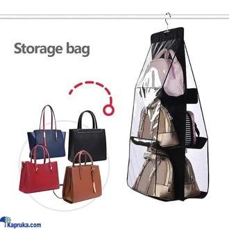 Handbag Hanging Organiser For Closet 6 Pockets Clear Purse  Online for none