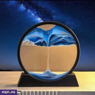 Moving Sand Art Picture Round Glass 3d Hourglass Deep Sea Sandsc  Online for none