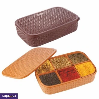 Masala Dabba Spice Box With 6 Compartments Traditional Indian Ma  Online for none