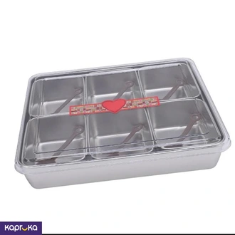 Container Sets Reusable 6 Divided Compartments Box Container With Lid And Anti Slip Bottom For Kitch Buy Household Gift Items Online for specialGifts