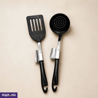 2 Piece Kitchen Utensil Set  Slotted Turner Spatula  Skimmer Spoon Made In Japan Buy Household Gift Items Online for specialGifts