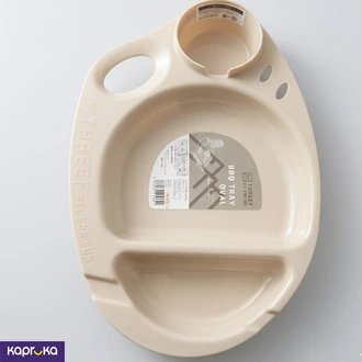 Portable 2 Compartment Oval Bbq Tray Divided Serving Plate With  Online for none