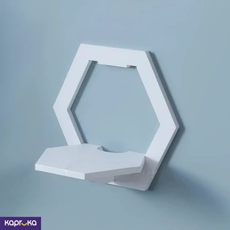 A Floating Wall Mounted Hexagon Frame With A Small Built In Shel  Online for none