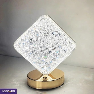 Square Shape Crystal Lamp Cordless Luxury Lamp Usb Rechargeable Buy Household Gift Items Online for specialGifts