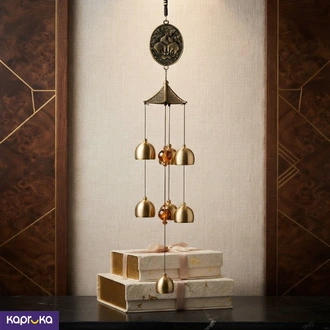 Vintage Brass Wind Chime With 7 Bells 52cm Antique Metal Hanging  Online for none