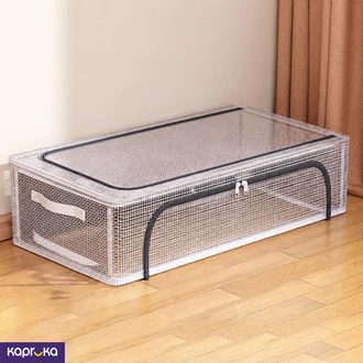 Transparent Shoe Organizer Storage Box Clear Stackable Zipper  Online for none