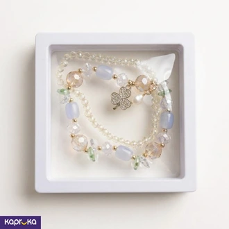 Handcrafted Charm Bracelet Set Elegant Three Leaf Clover And Pea  Online for none