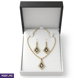 Fancy Gold Toned Necklace And Earrings Set - Shop With Me - Wome  Online for none